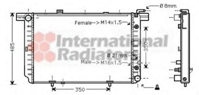 VAN WEZEL 30002340 -  Радиатор, охлаждение двигателя